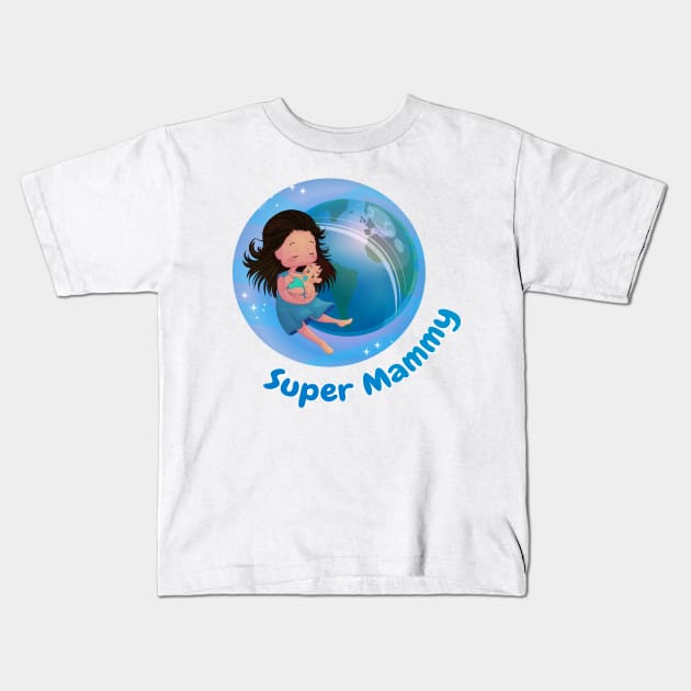 Super Mammy Kids T-Shirt by ViviMelancia